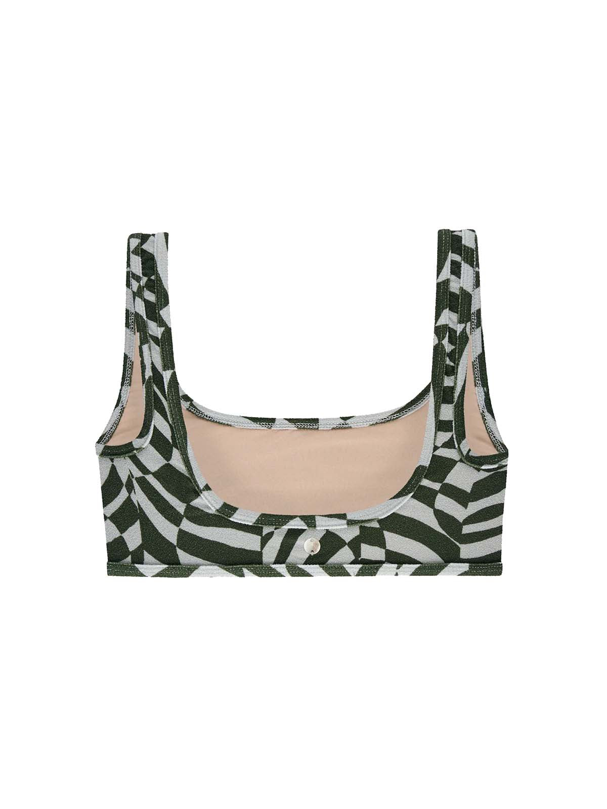 OY Surf Bikini Top Vento Unreal Zebra Print Terry