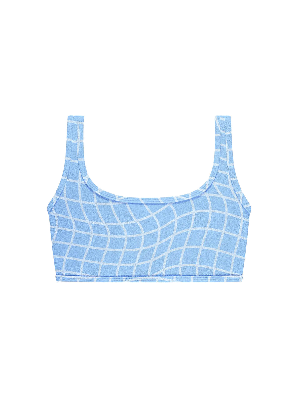 OY Surf Bikini Top Vento Blue Pool Print Terry