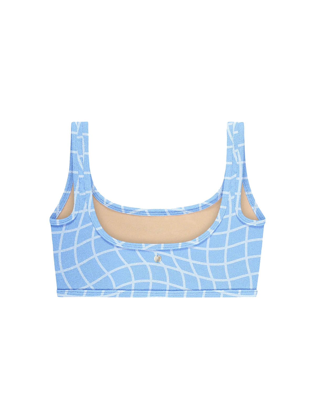 OY Surf Bikini Top Vento Blue Pool Print Terry