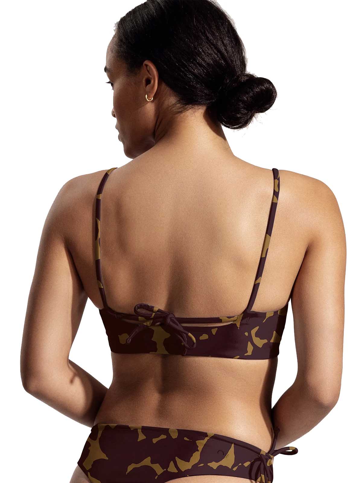 OY surf Surf Bikini Top Buri Hibiskus Print Recycled Nylon