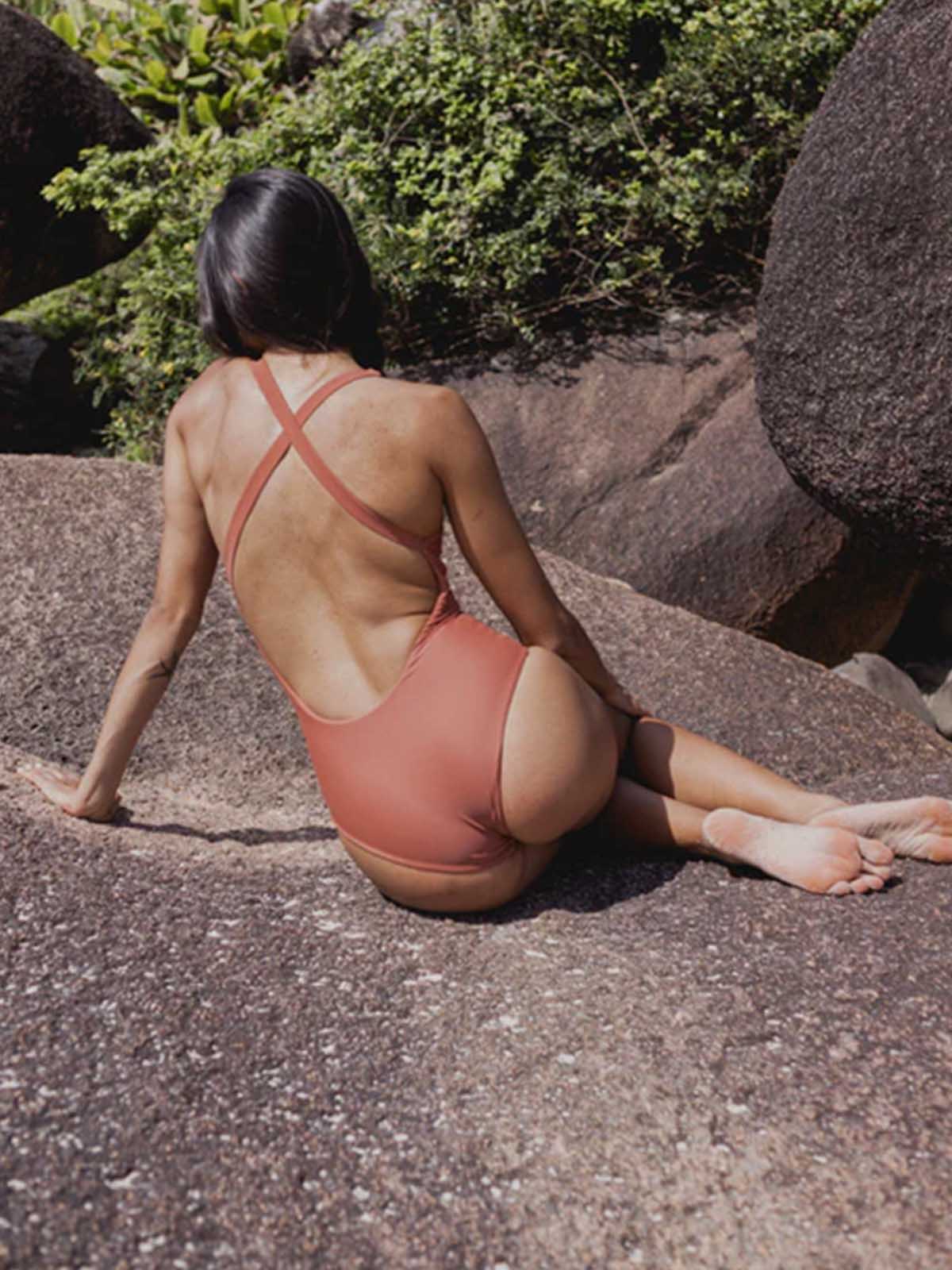 OY surf Swimsuit Kelt Lehmrot