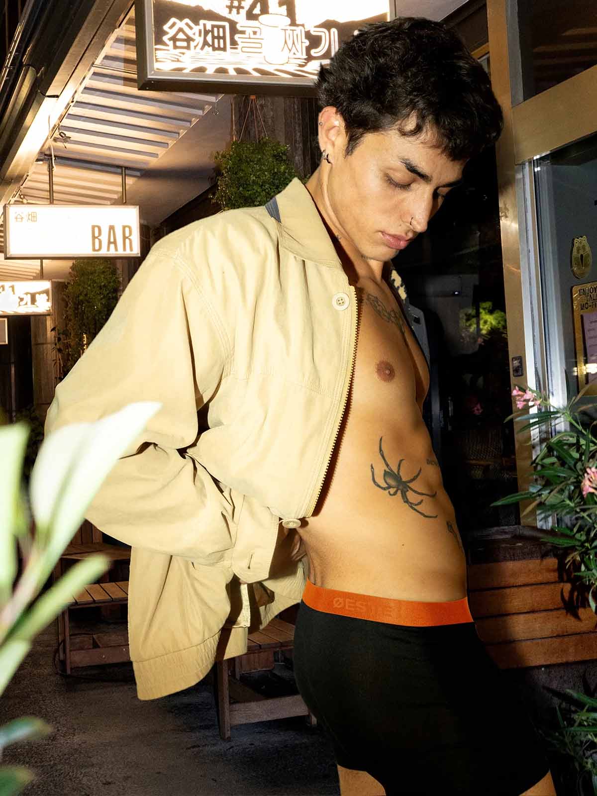 Oeste 3 Pcs Boxer Brief Set Orange Black