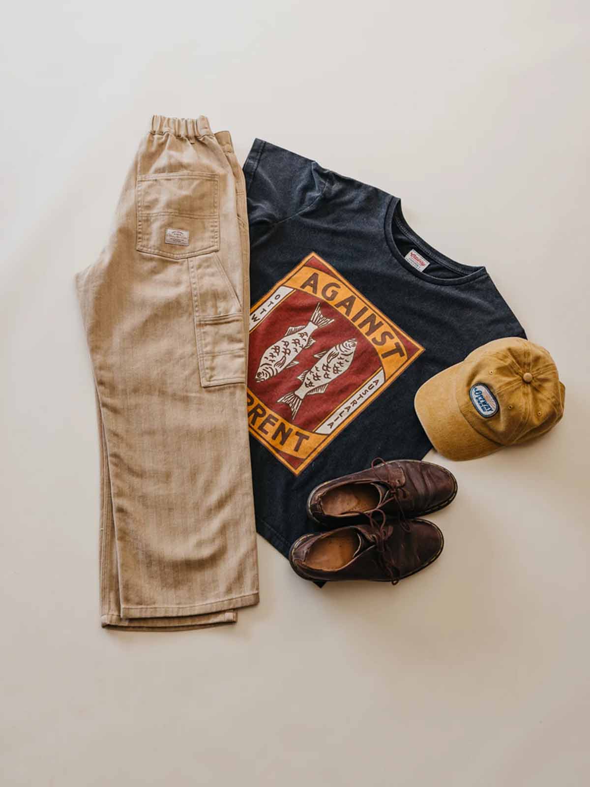 Ottway W's Ben Roy Baggy Pleated Pants Light Brown