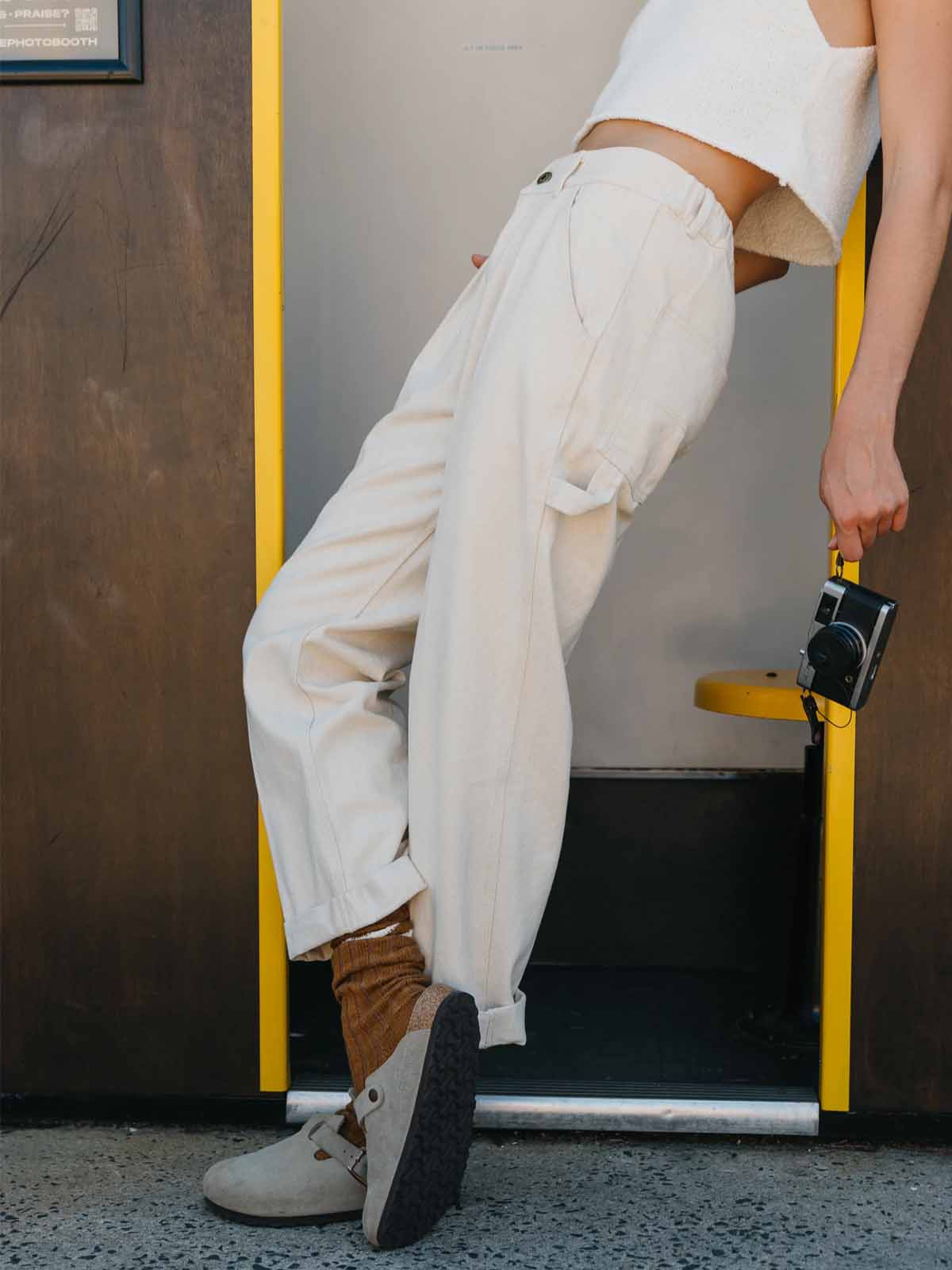 Ottway W's Ben Roy Carpenter Baggy Pleated Pants Oat