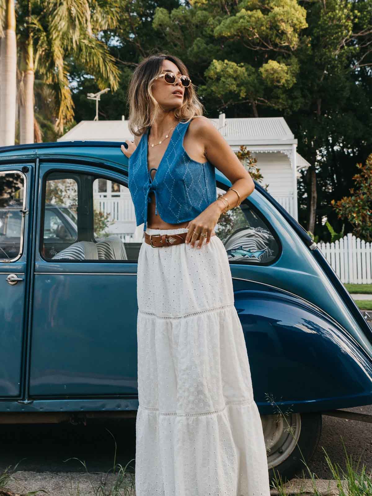 Ottway W's Indigo Denim Vest Laced