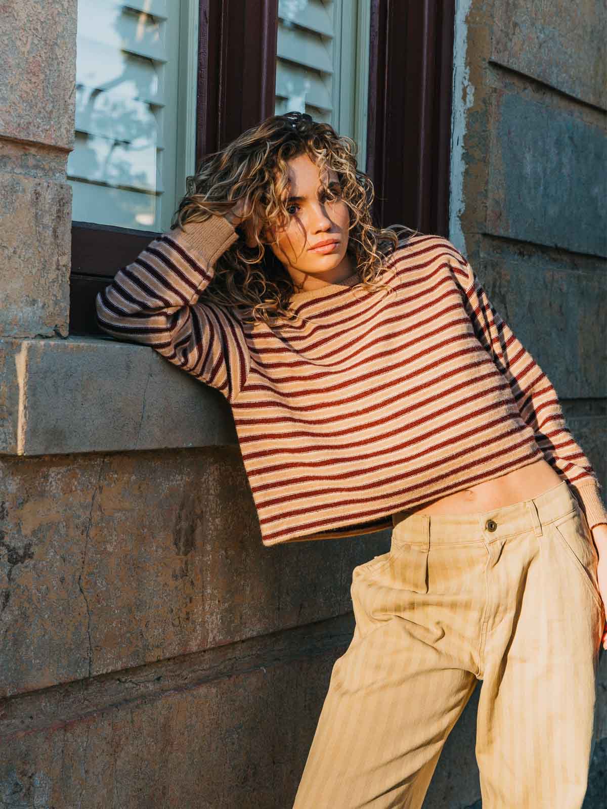 Ottway W's Ray Cropped Stripe Jumper