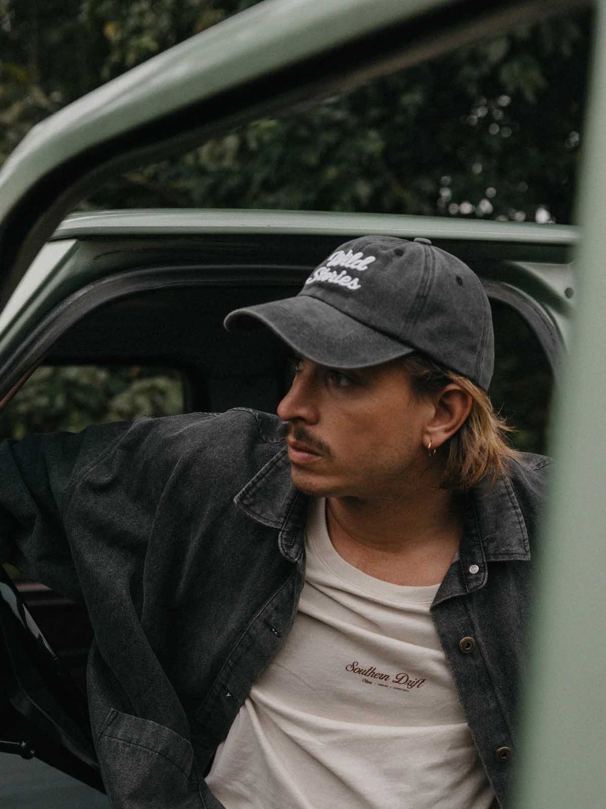 Ottway Wild Stories Washed Black Baseball Cap