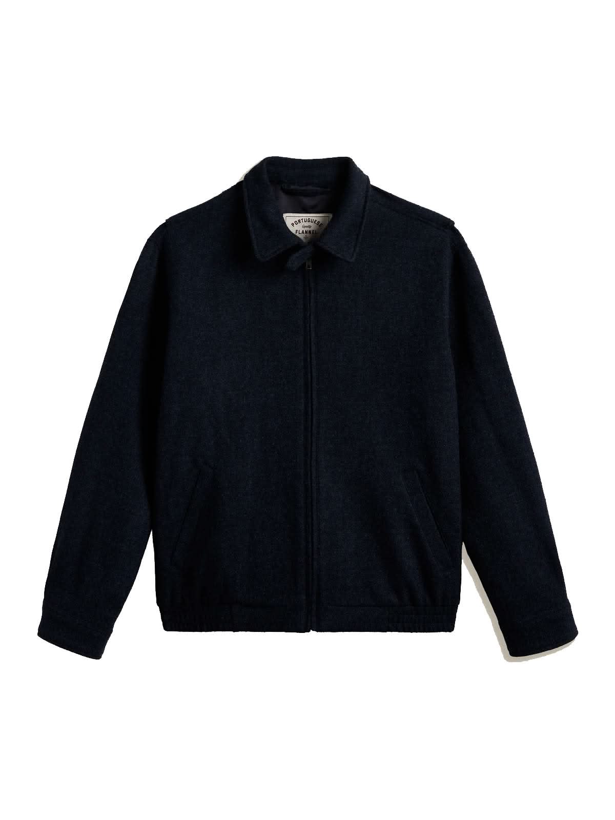 Portuguese Flannel Aurelia Wool Jacket Check Blue