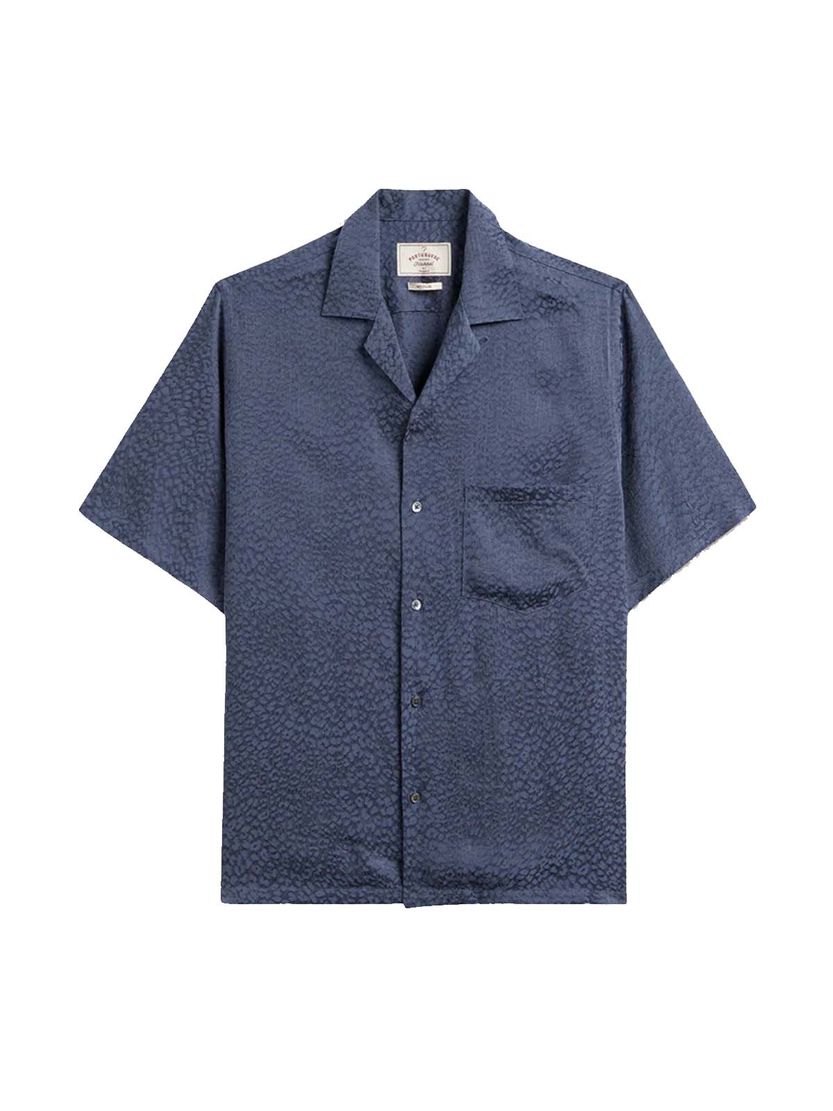Portuguese Flannel Shirt Finger Print Navy