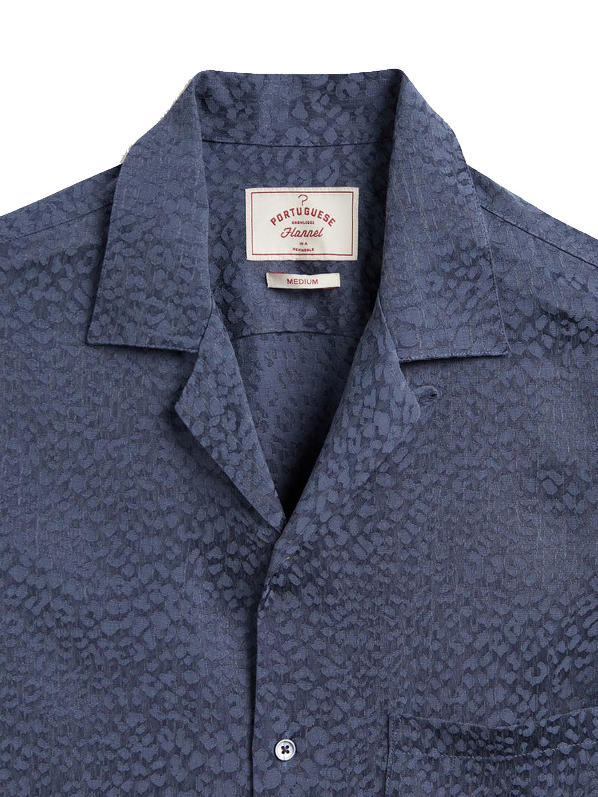 Portuguese Flannel Shirt Finger Print Navy