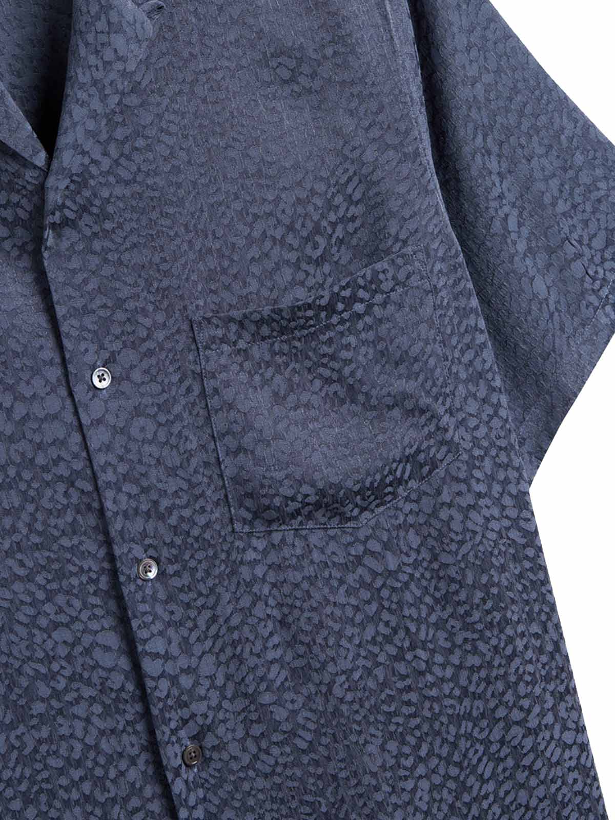 Portuguese Flannel Shirt Finger Print Navy