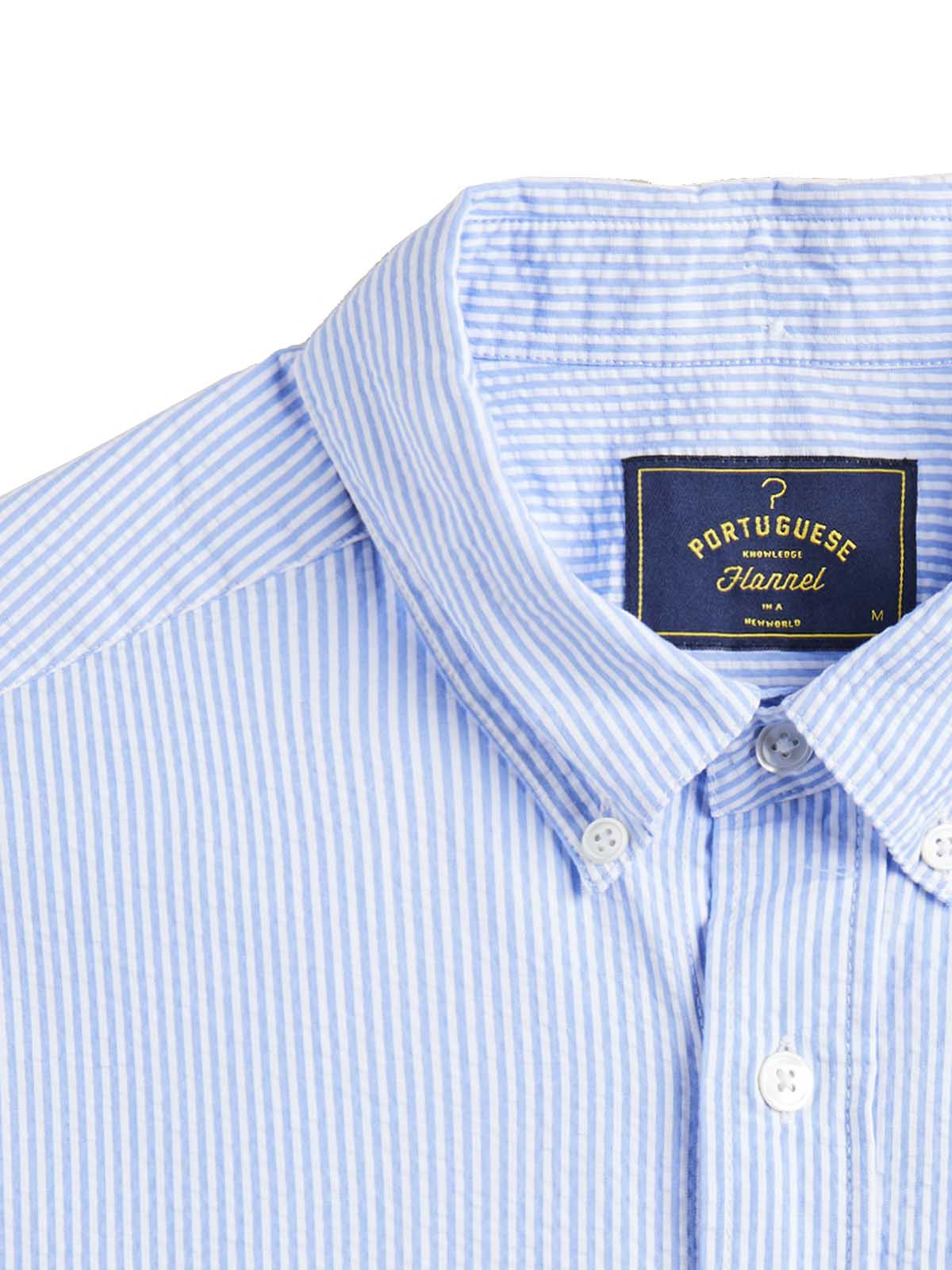 Portuguese Flannel Atlantico LS Shirt Stripe Blue