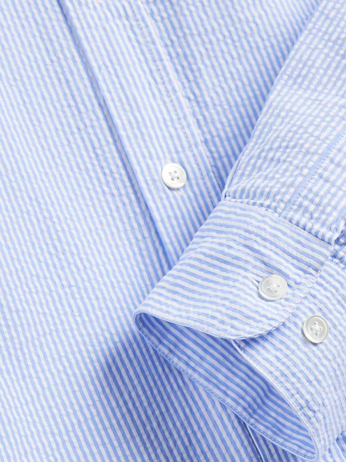 Portuguese Flannel Atlantico LS Shirt Stripe Blue