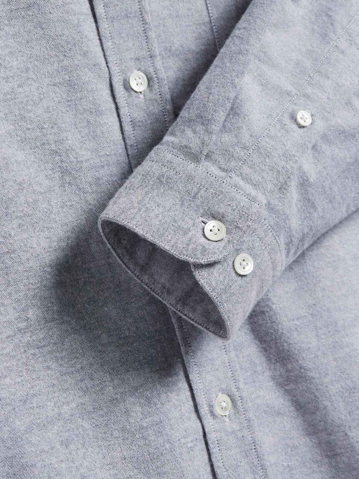 Portuguese Flannel Shirt Brushed Oxford Blue