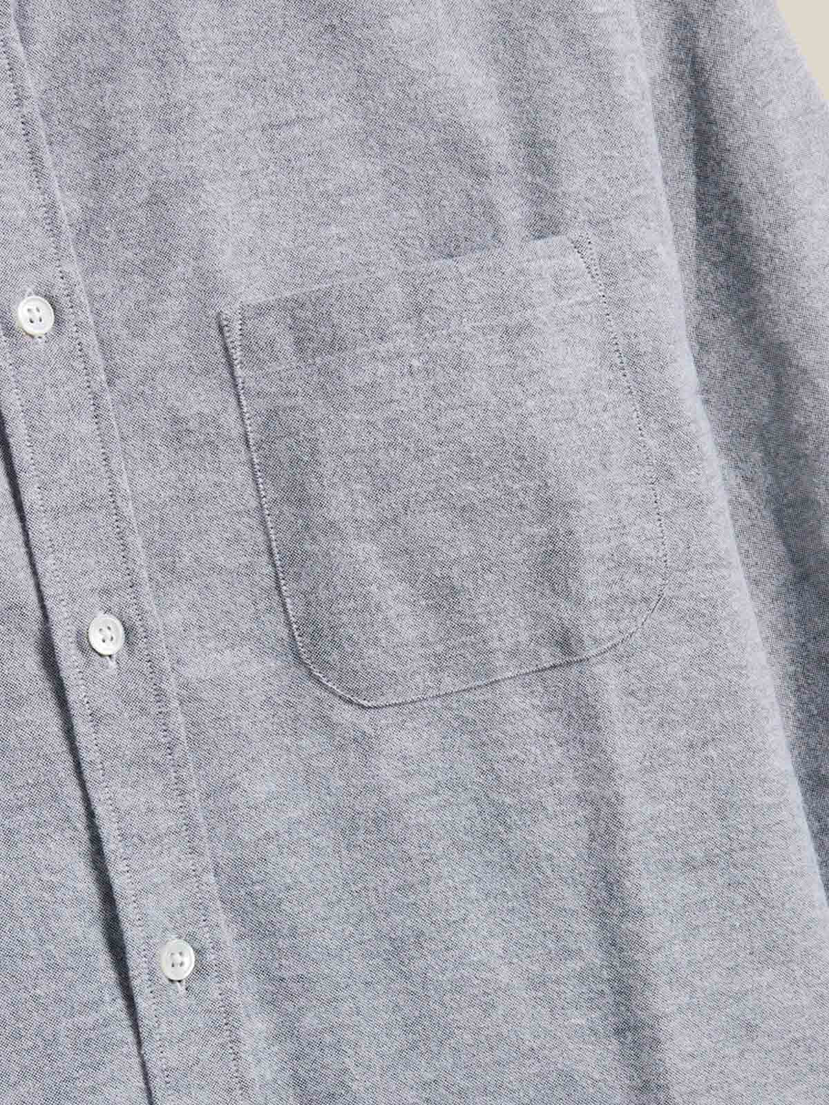 Portuguese Flannel Shirt Brushed Oxford Blue
