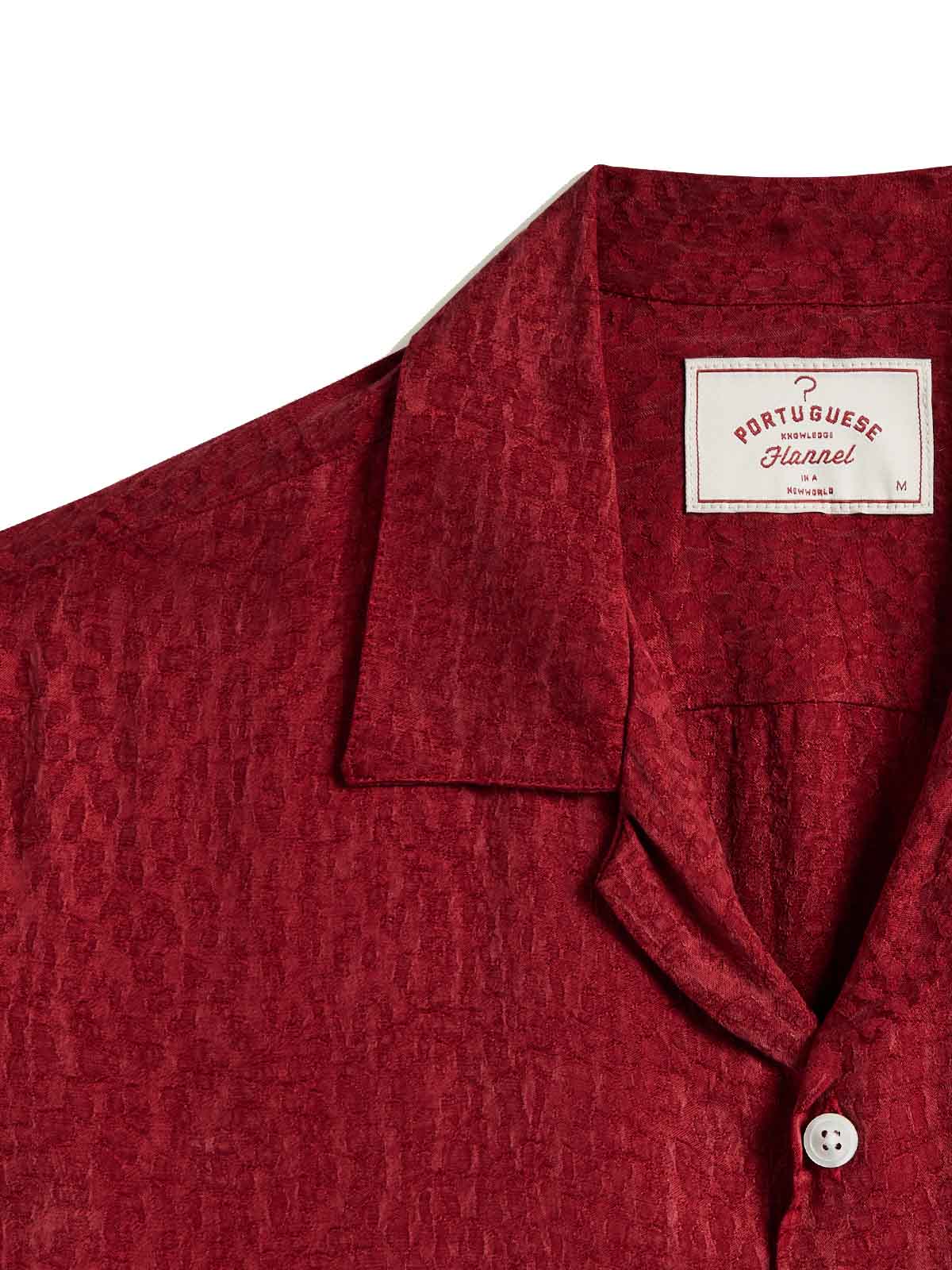 Portuguese Flannel Shirt Finger Print Bordeaux