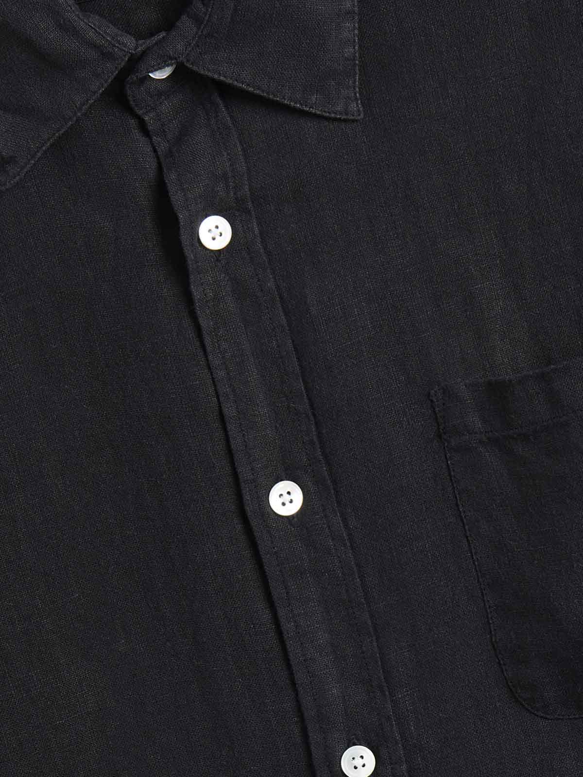 Portuguese Flannel Linen Shirt LS Black