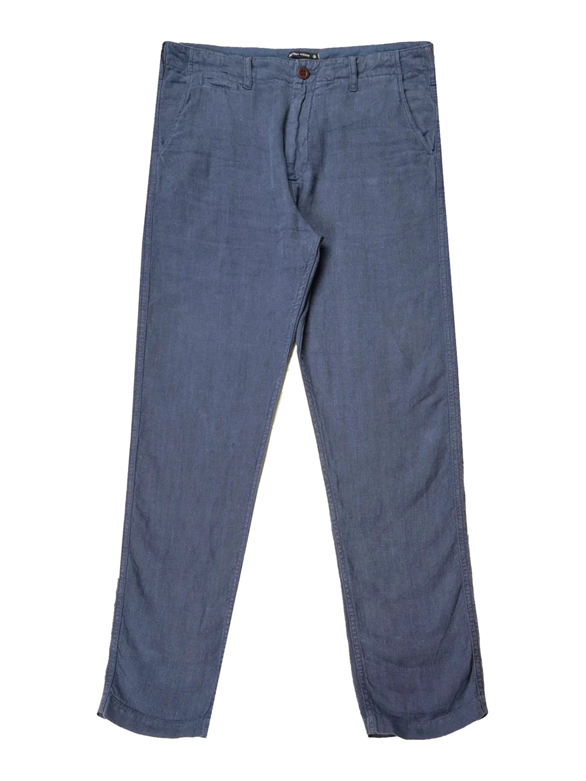 Portuguese Flannel Linen Trousers Navy