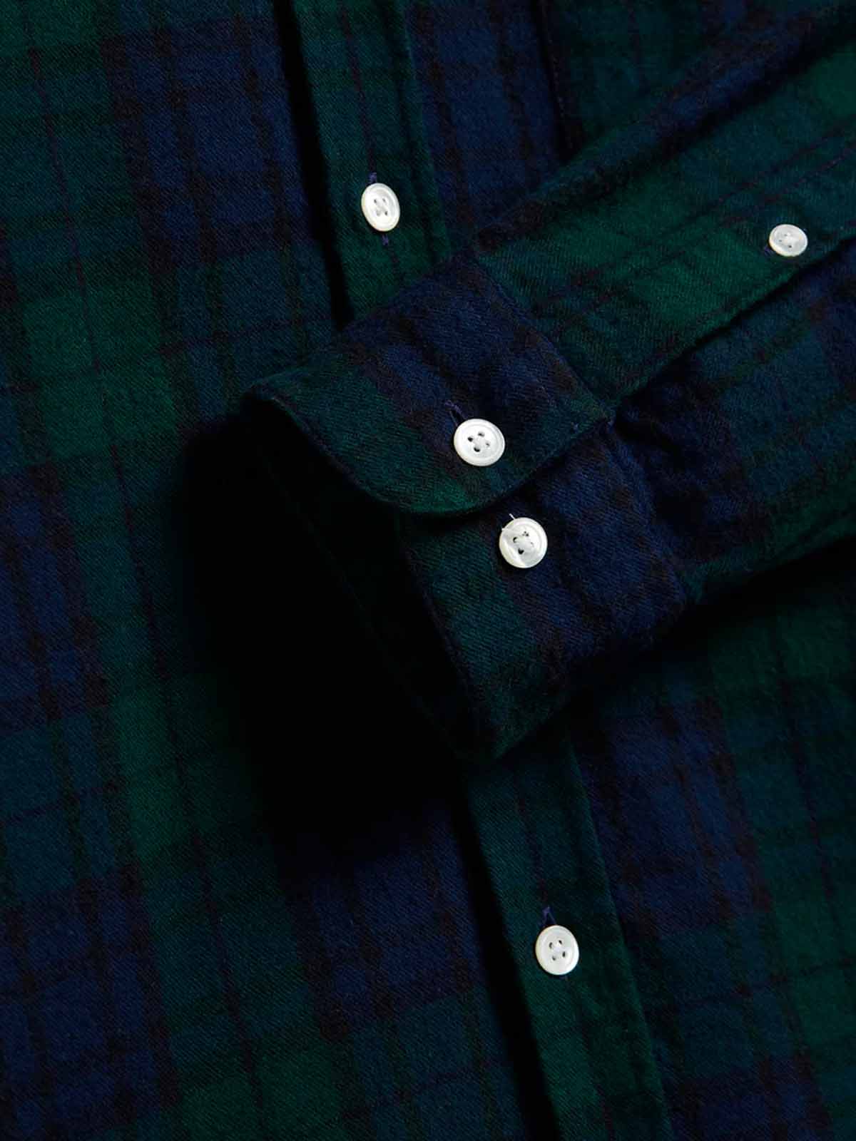 Portuguese Flannel LS Shirt Bonfim Green