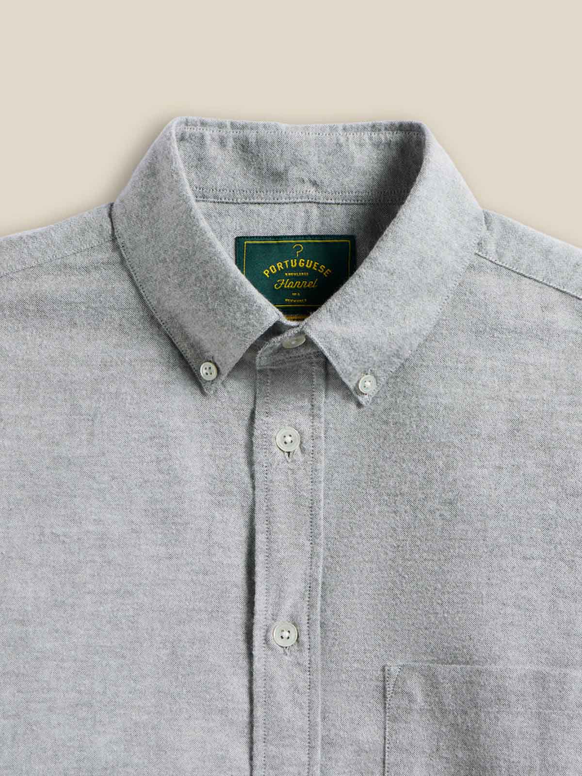 Portuguese Flannel Shirt Brushed Oxford Moss Green