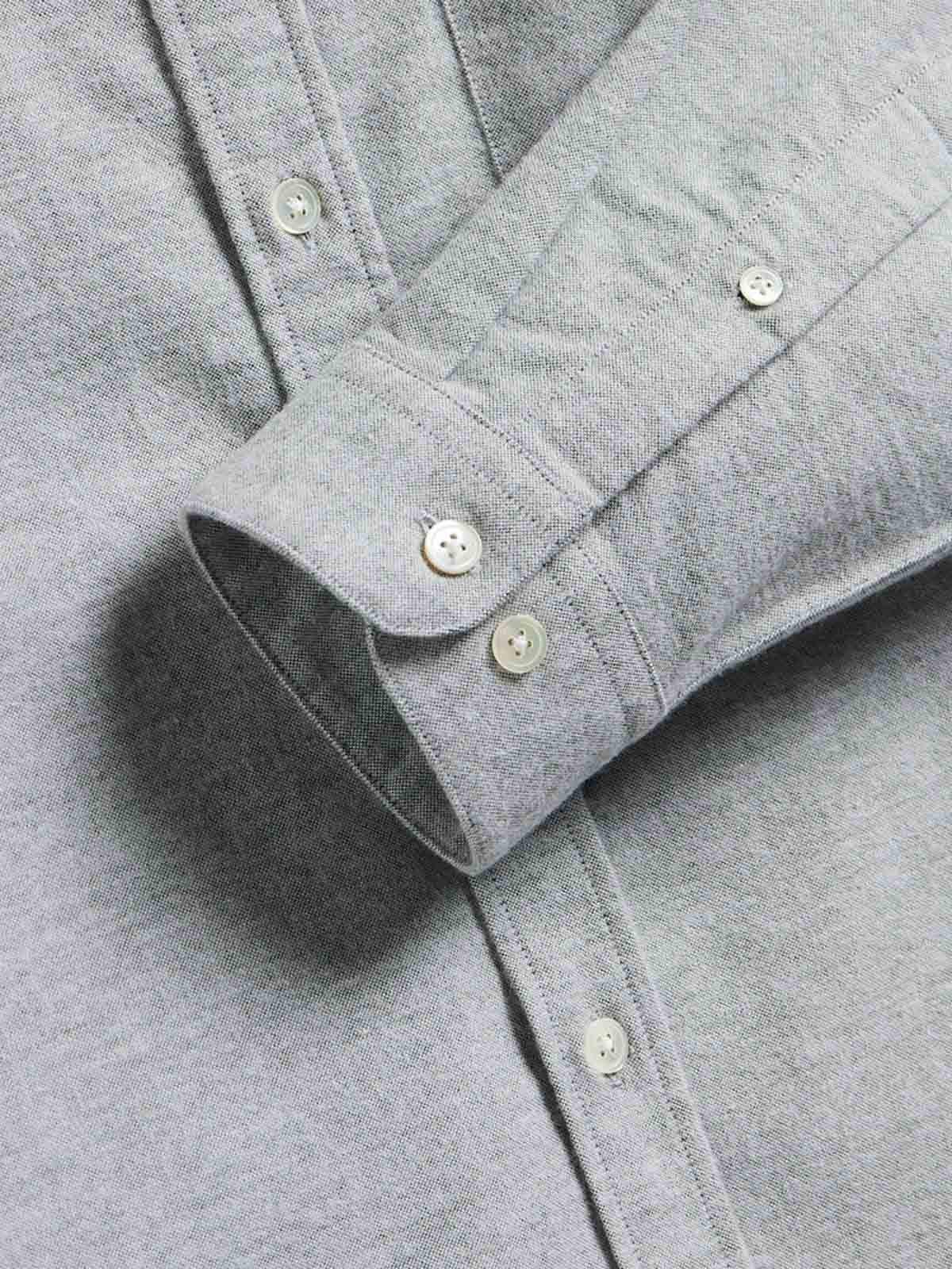 Portuguese Flannel Shirt Brushed Oxford Moss Green