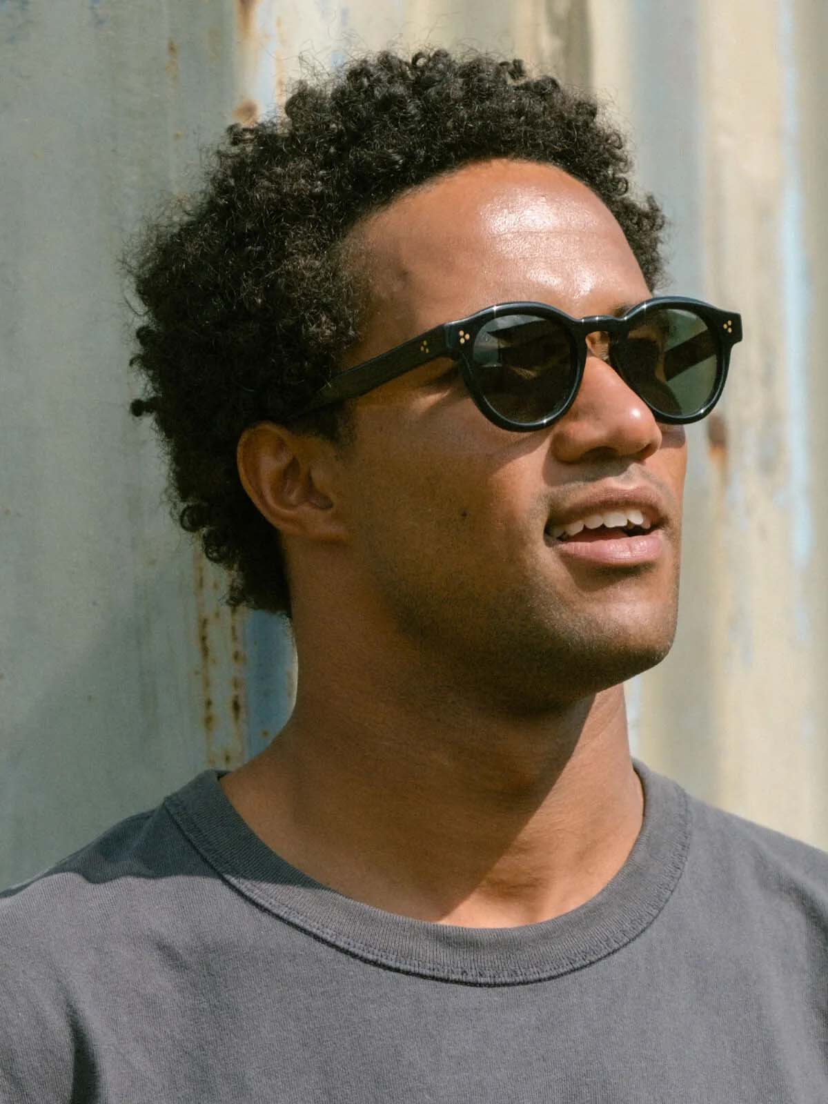 Raen Zelti 49 Recycled Black / Green Polarized