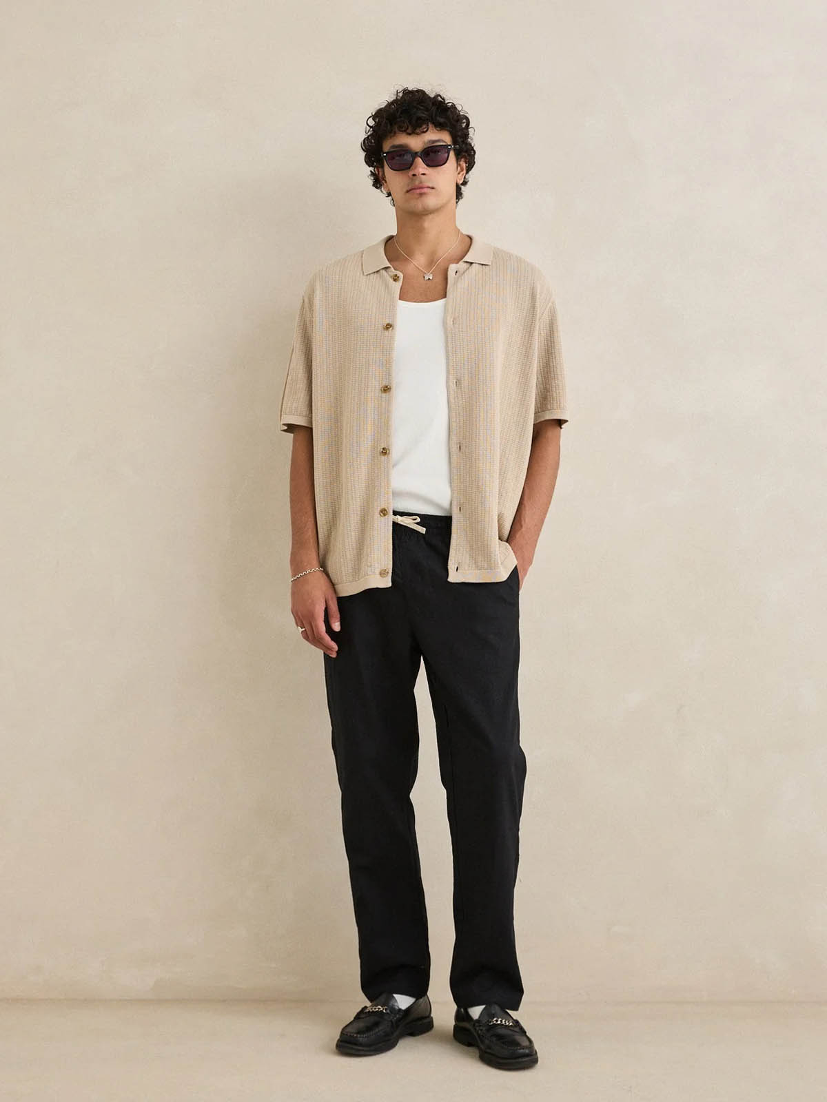 Rhythm Linen Jam Pant Black