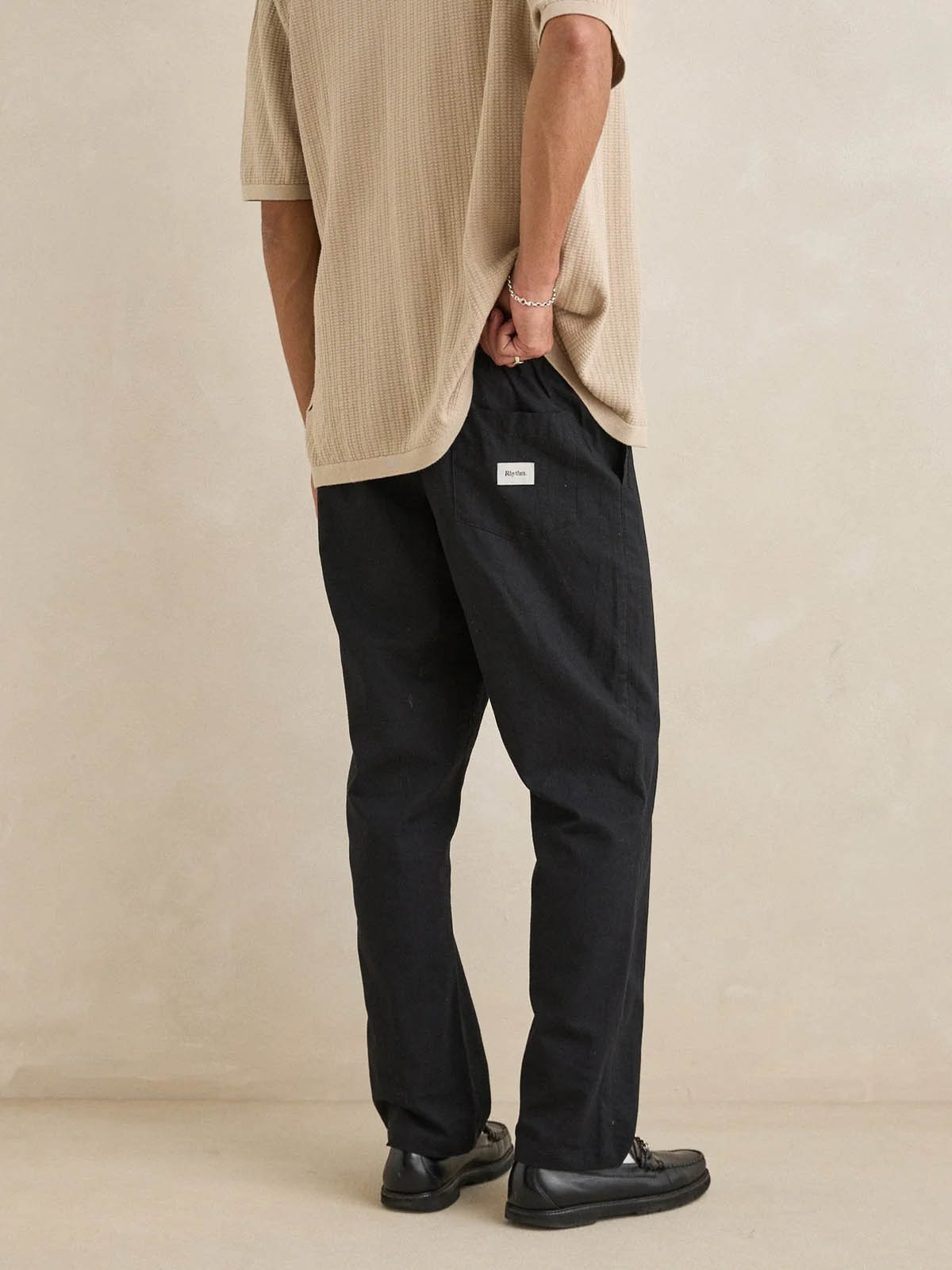 Rhythm Linen Jam Pant Black