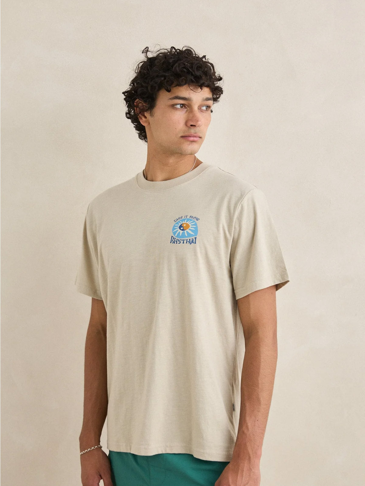 Rhythm Slow Down Slub T-Shirt Moonrock