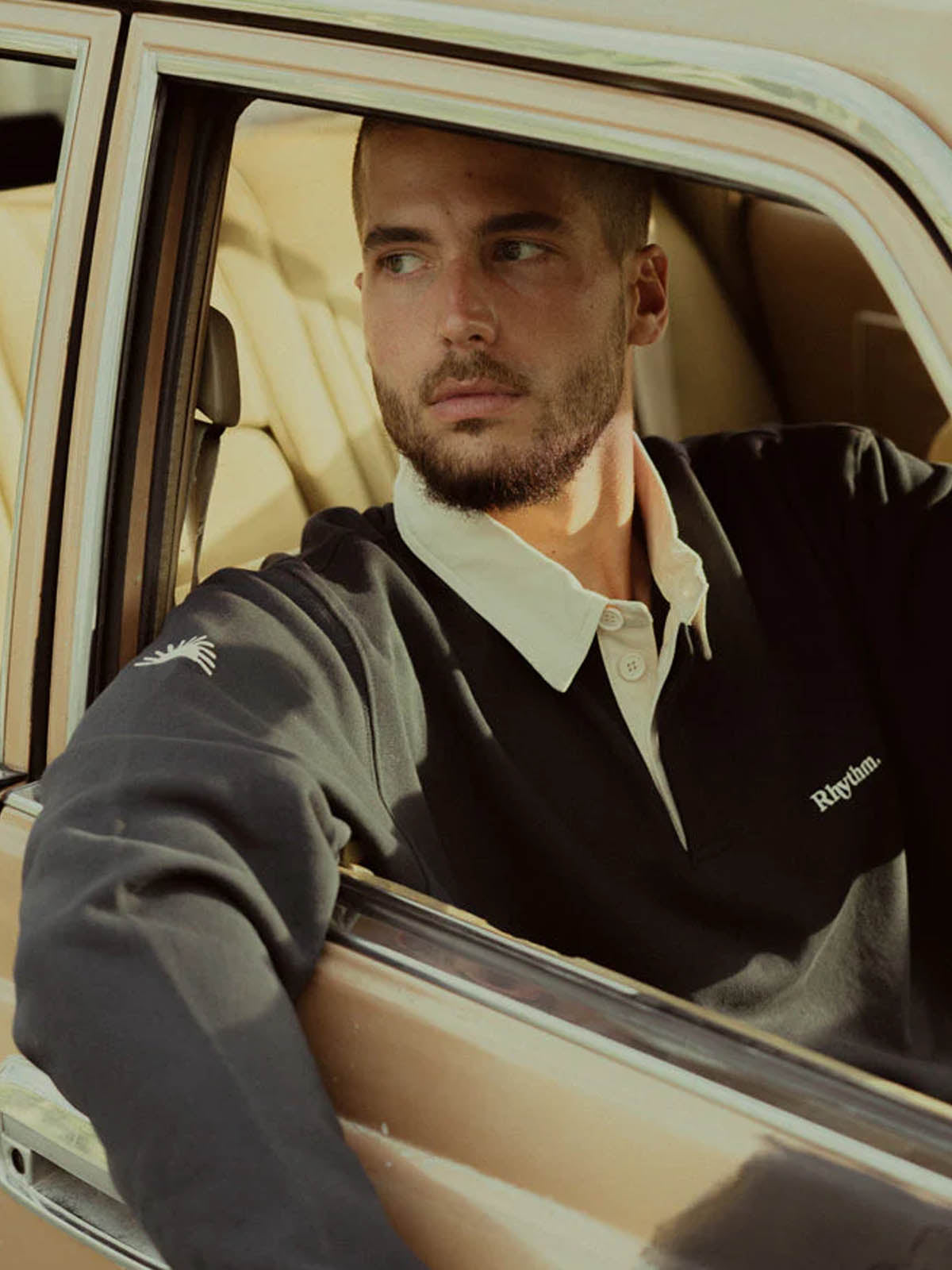 Rhythm Vintage Rugby LS Polo Indigo