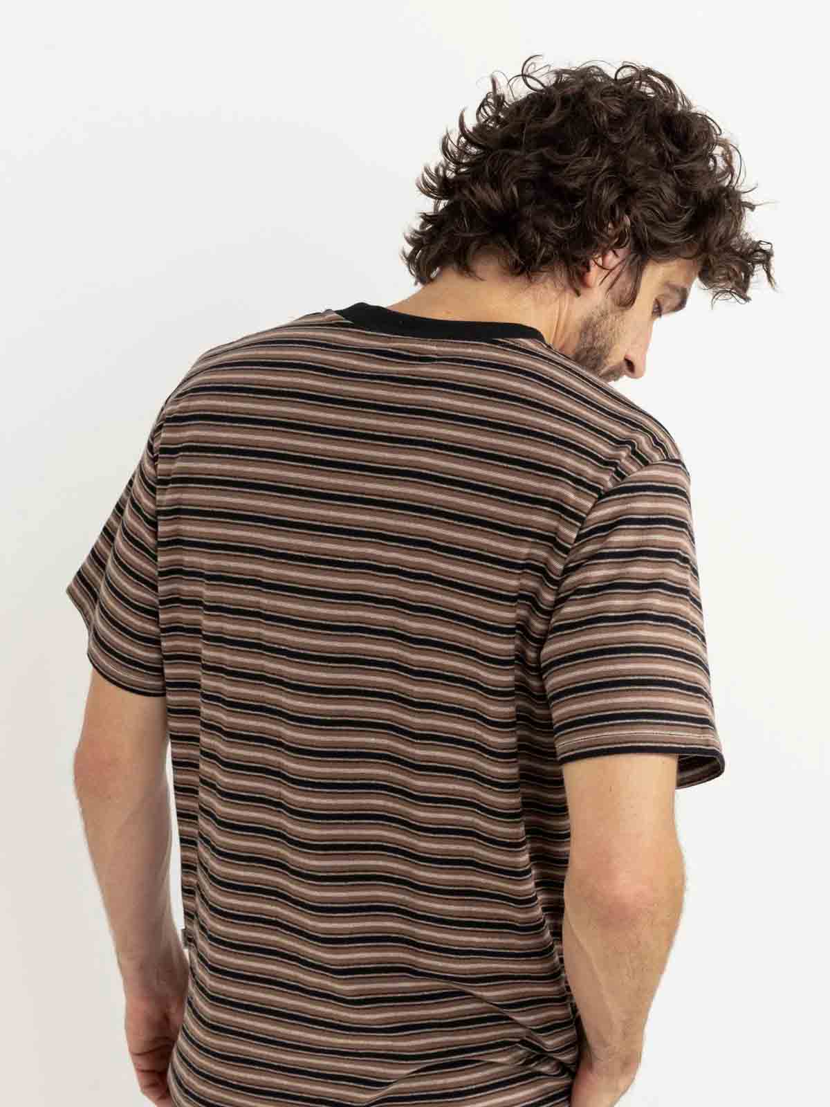 Rhythm Vintage Stripe SS T-Shirt Latte