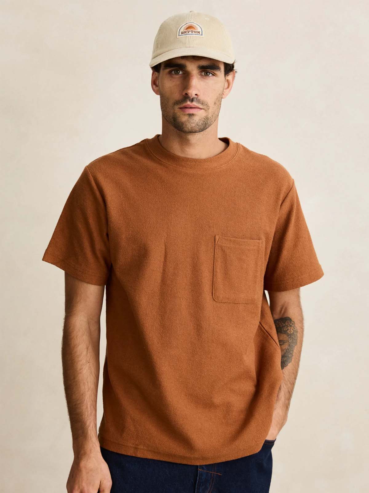 Rhythm Vintage Terry T-Shirt Tobacco
