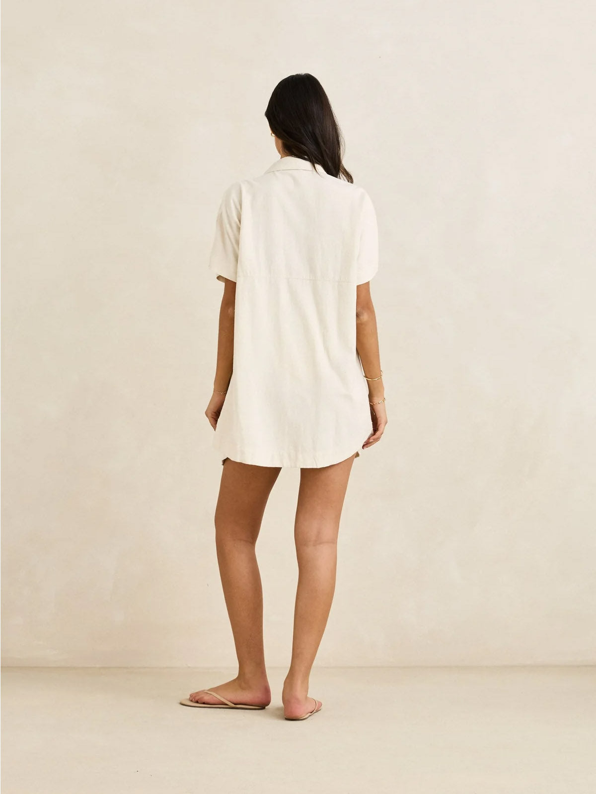 Rhythm Women's Classic Shirt Dress Oat