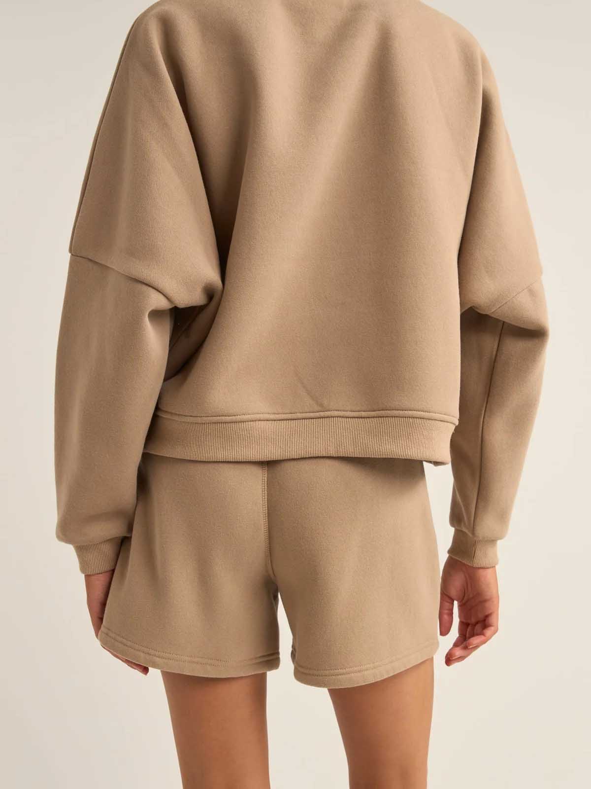 Rhythm Women's Logo Fleece Short Taupe