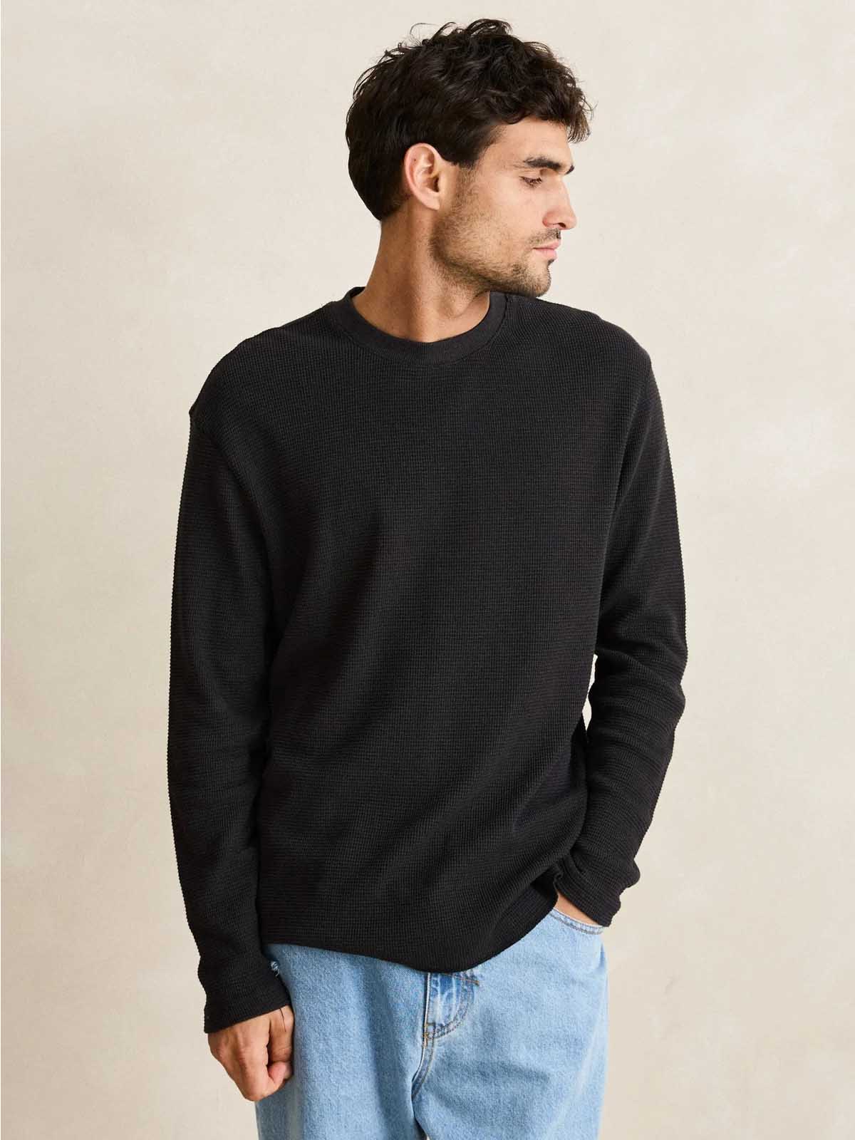 Rhythm Classic Waffle Knit Vintage Black