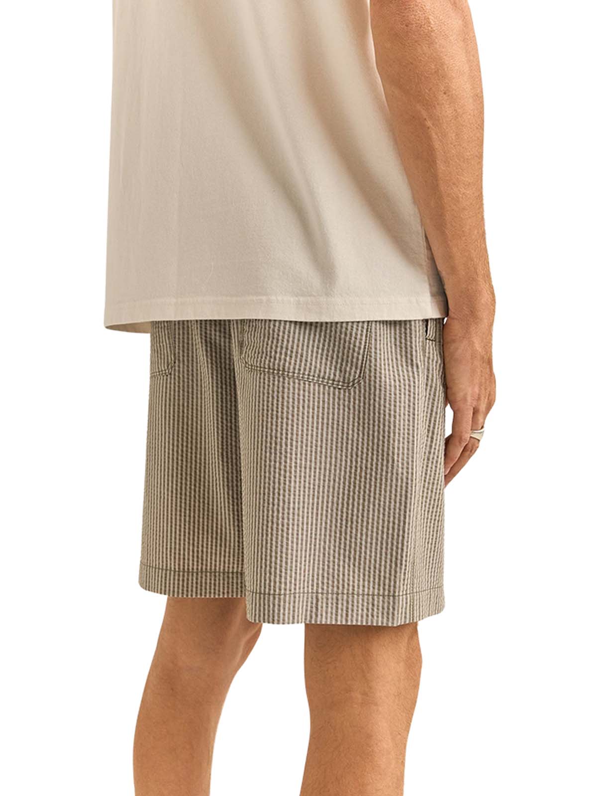 Rhythm Short Seersucker Stripe Jam Olive