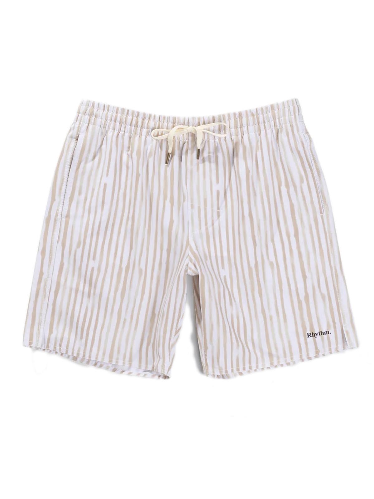 Rhythm Striped Beach Short Camel