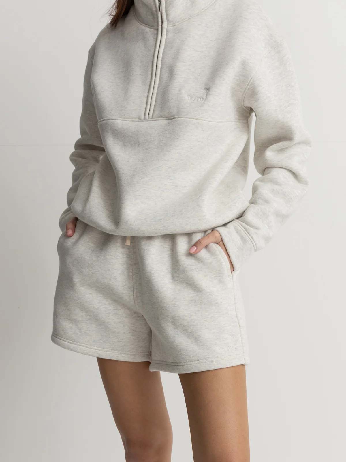 Rhythm Women's Palma Fleece Short Grey Marle