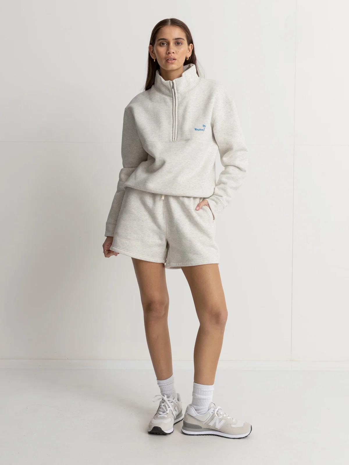 Rhythm Women's Palma Fleece Short Grey Marle