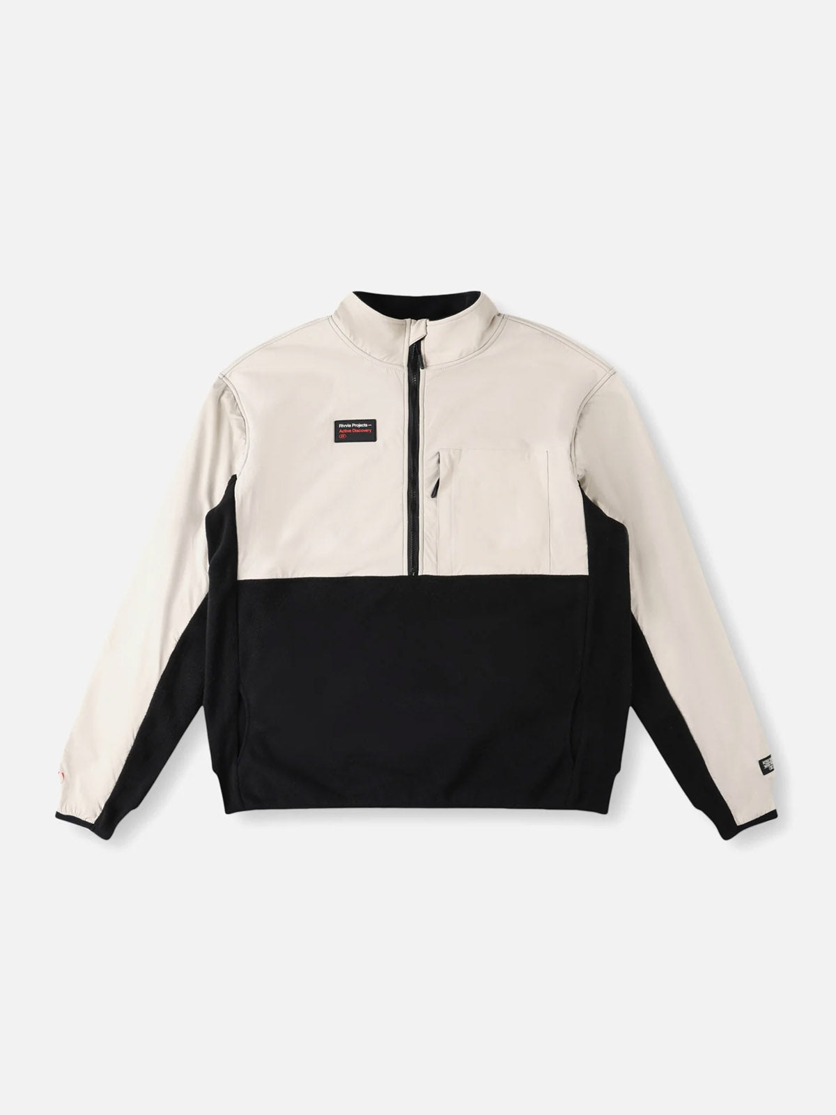 Rivvia Projects Blur 1/2 Zip Polar Fleece Black Bone