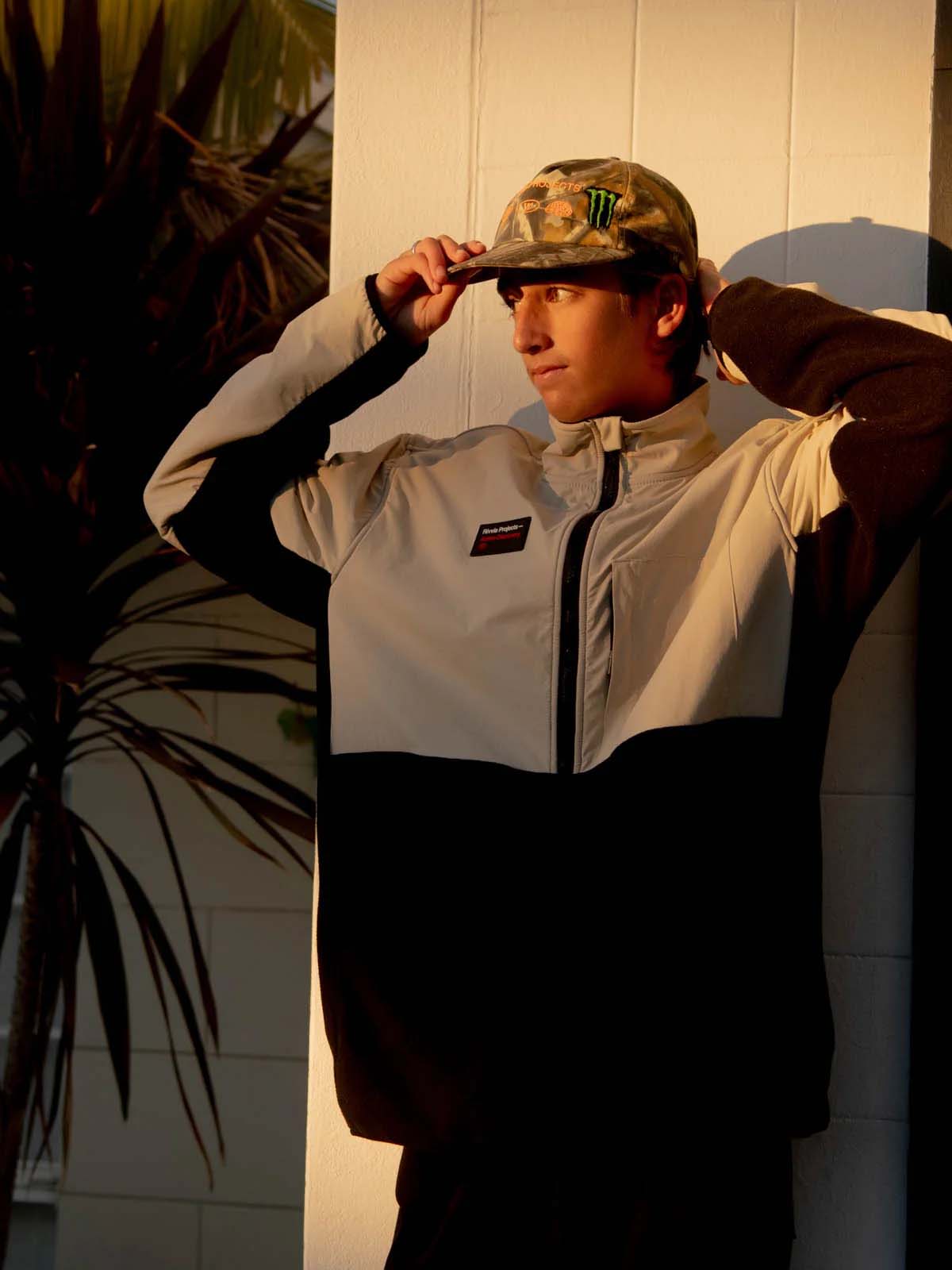 Rivvia Projects Blur 1/2 Zip Polar Fleece Black Bone