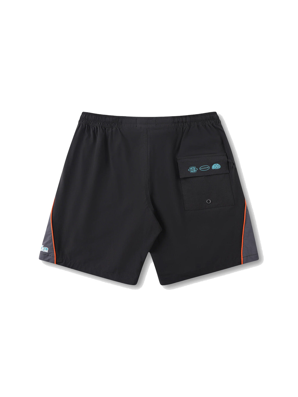 Rivvia Projects Daily Ride Network Panel Short Black Grey