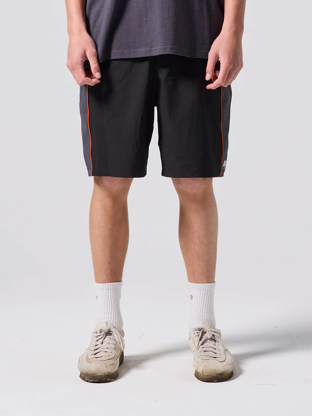 Rivvia Projects Daily Ride Network Panel Short Black Grey