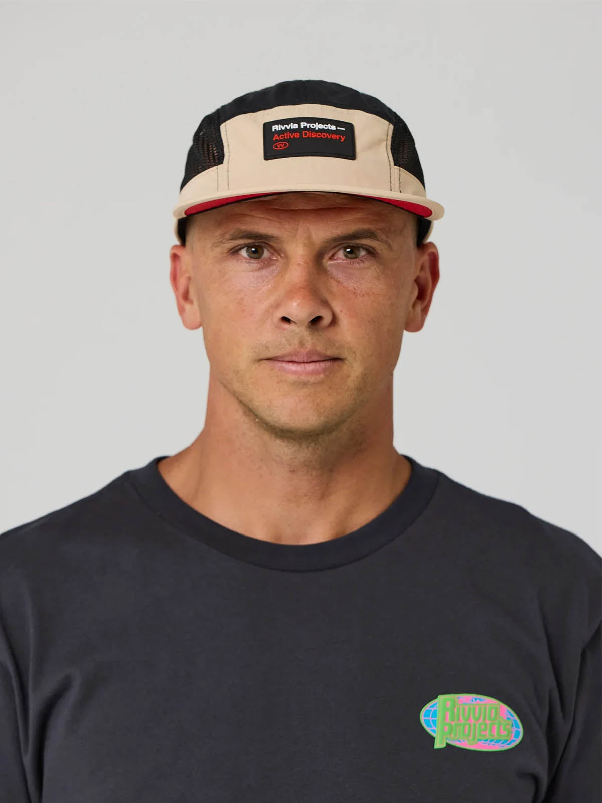 Rivvia Projects Data Running Cap Red Bone Black