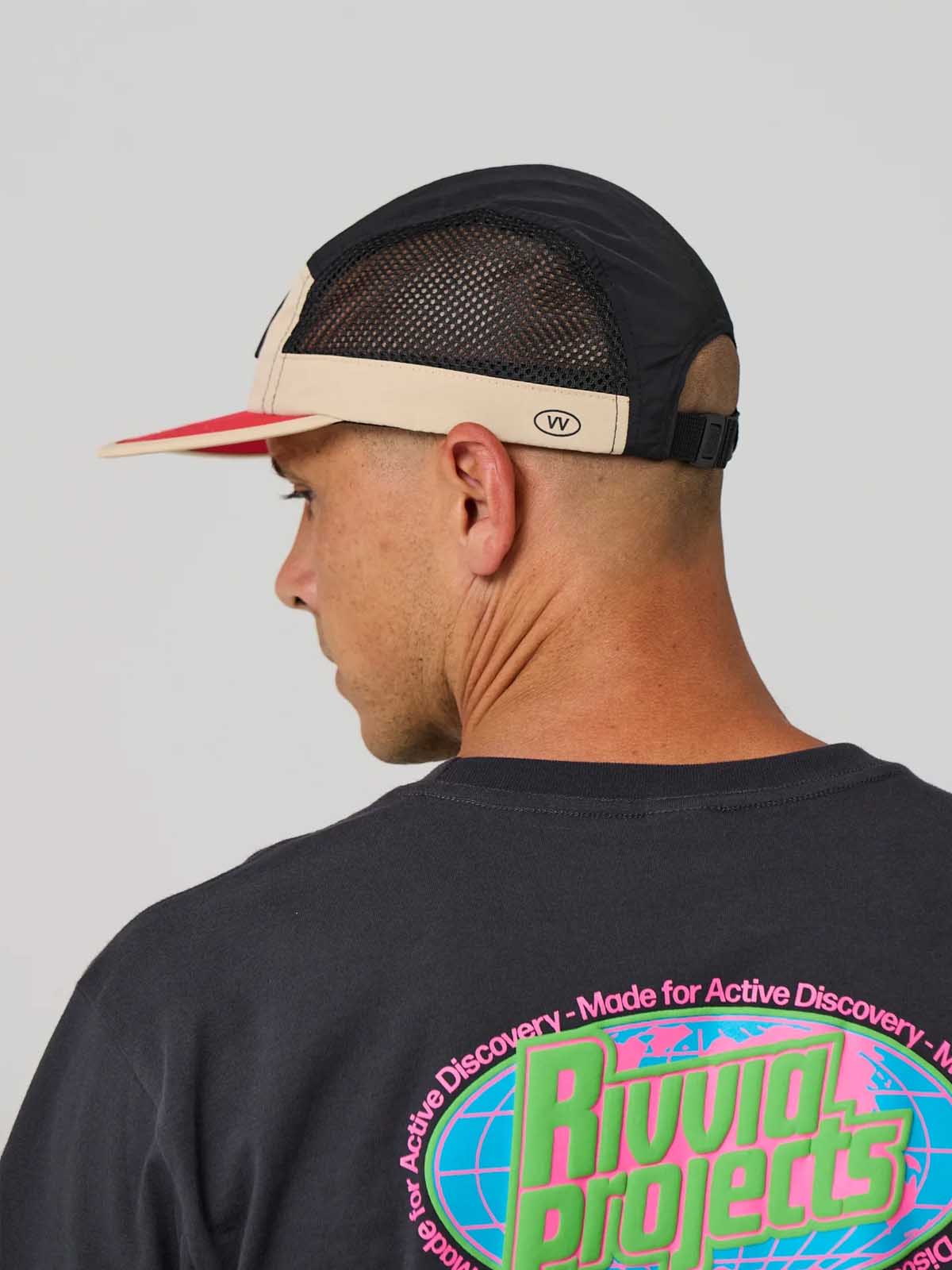 Rivvia Projects Data Running Cap Red Bone Black