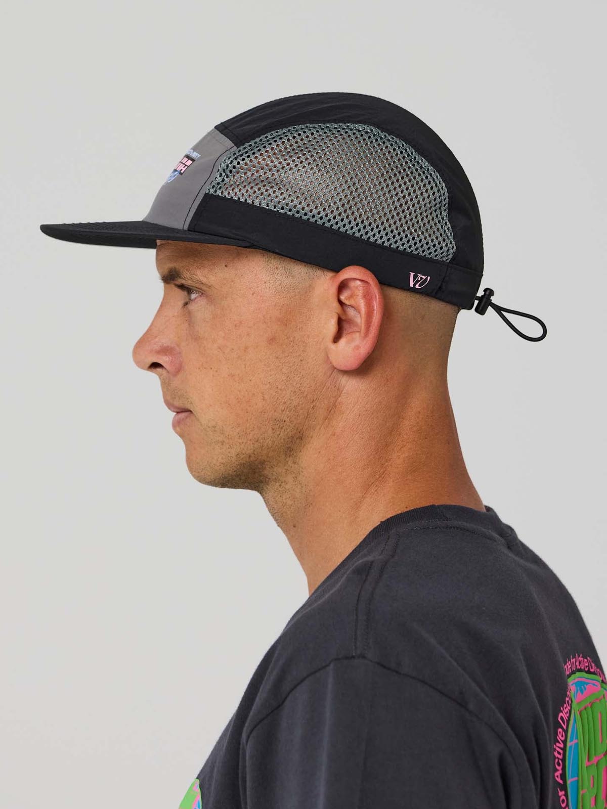 Rivvia Projects Racetrack Running Cap Black Grey