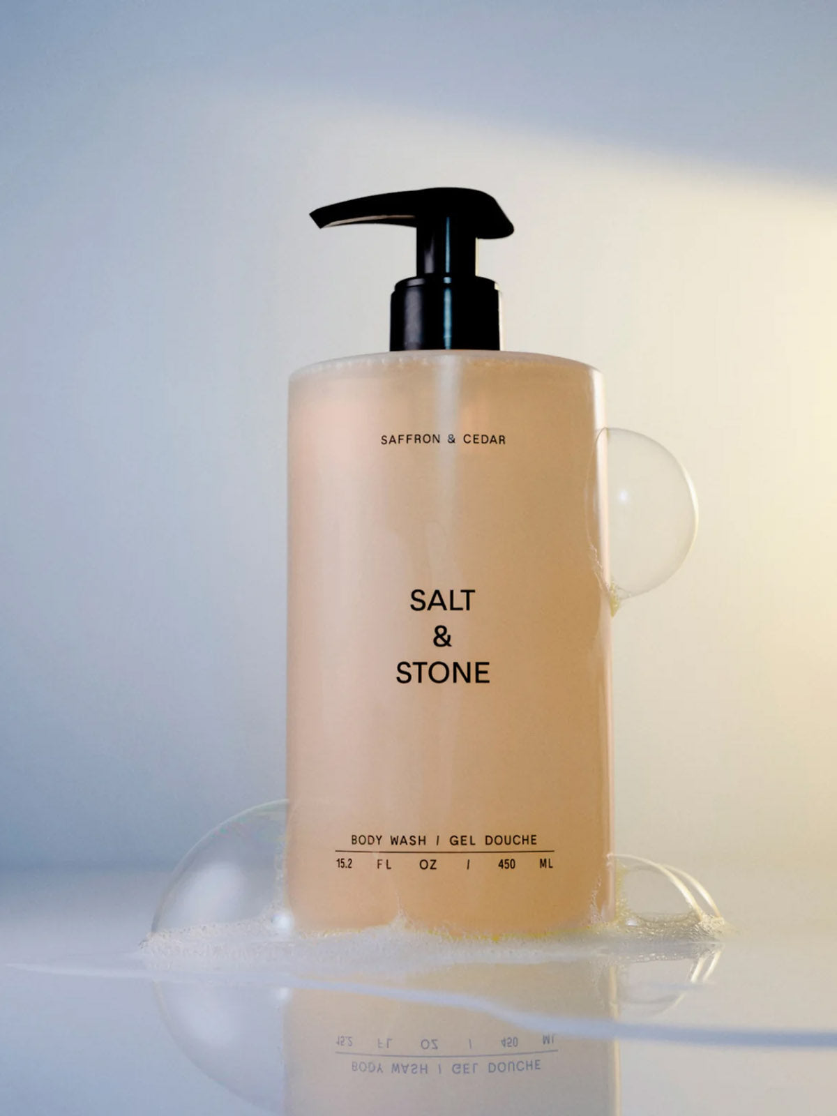 Salt & Stone Body Wash Saffron & Cedar 450ml