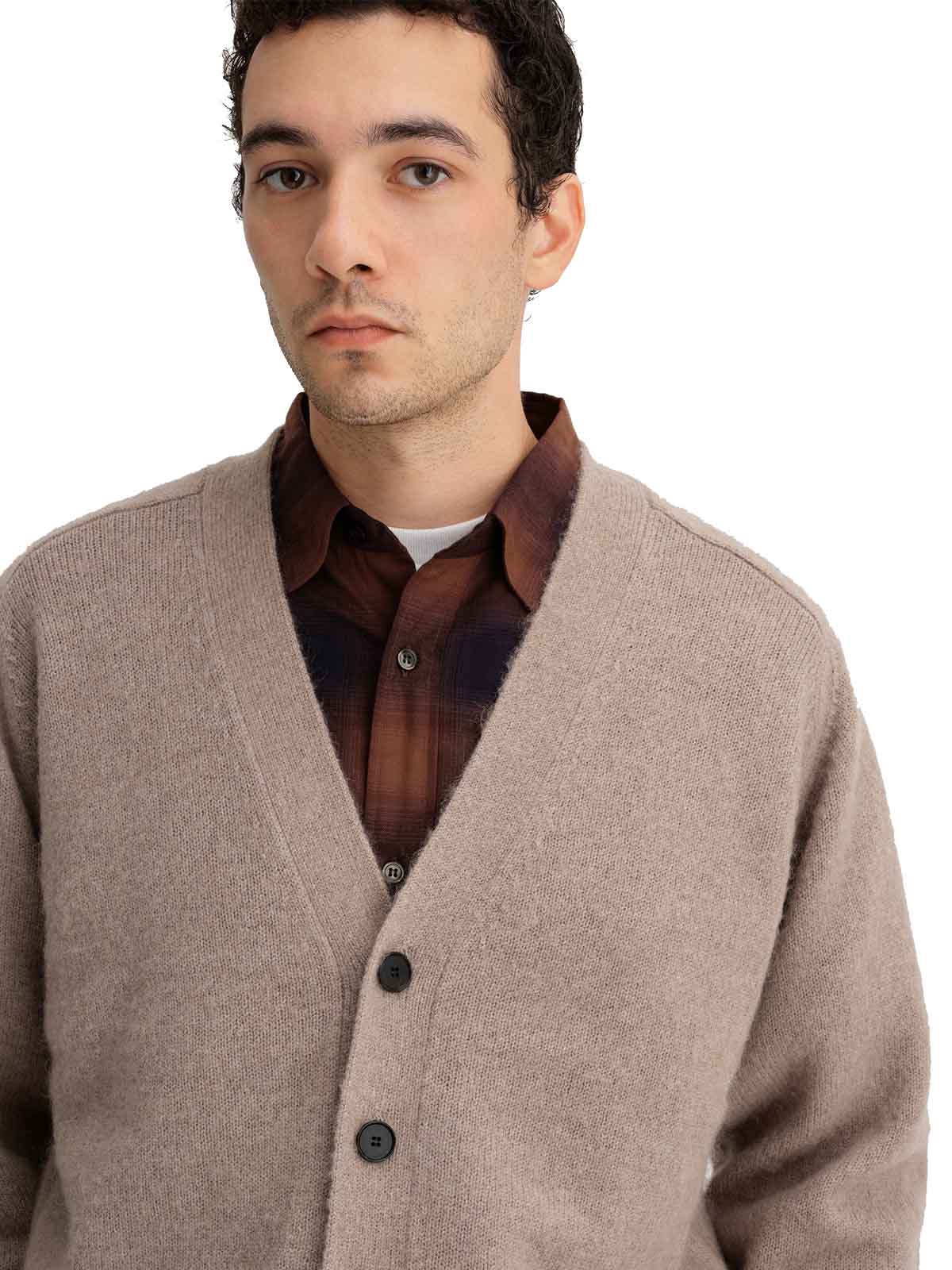 Saturdays NYC Fox Wool Cardigan Grey