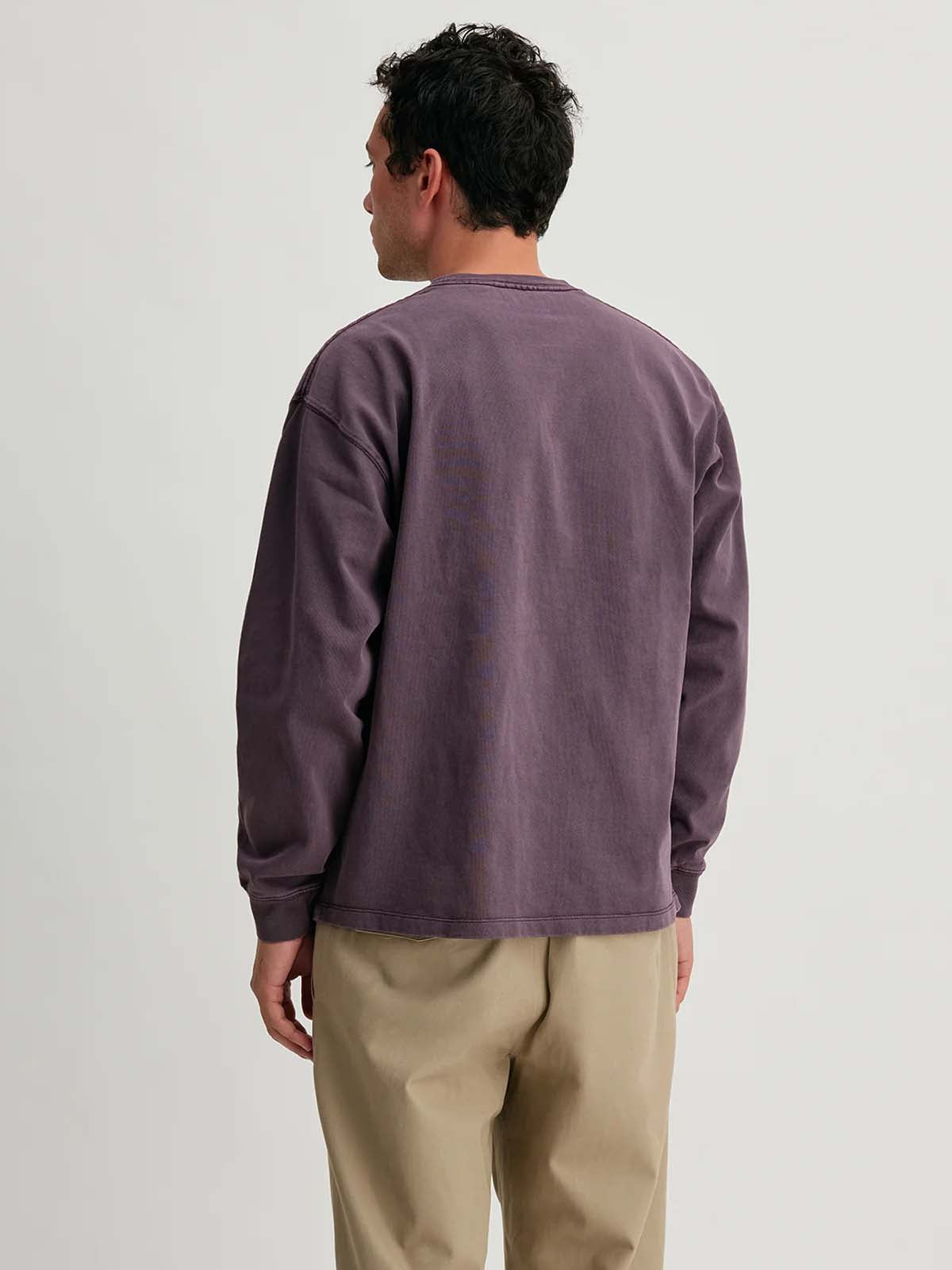 Saturdays NYC Heavy Weight Pigment LS Tee Purple