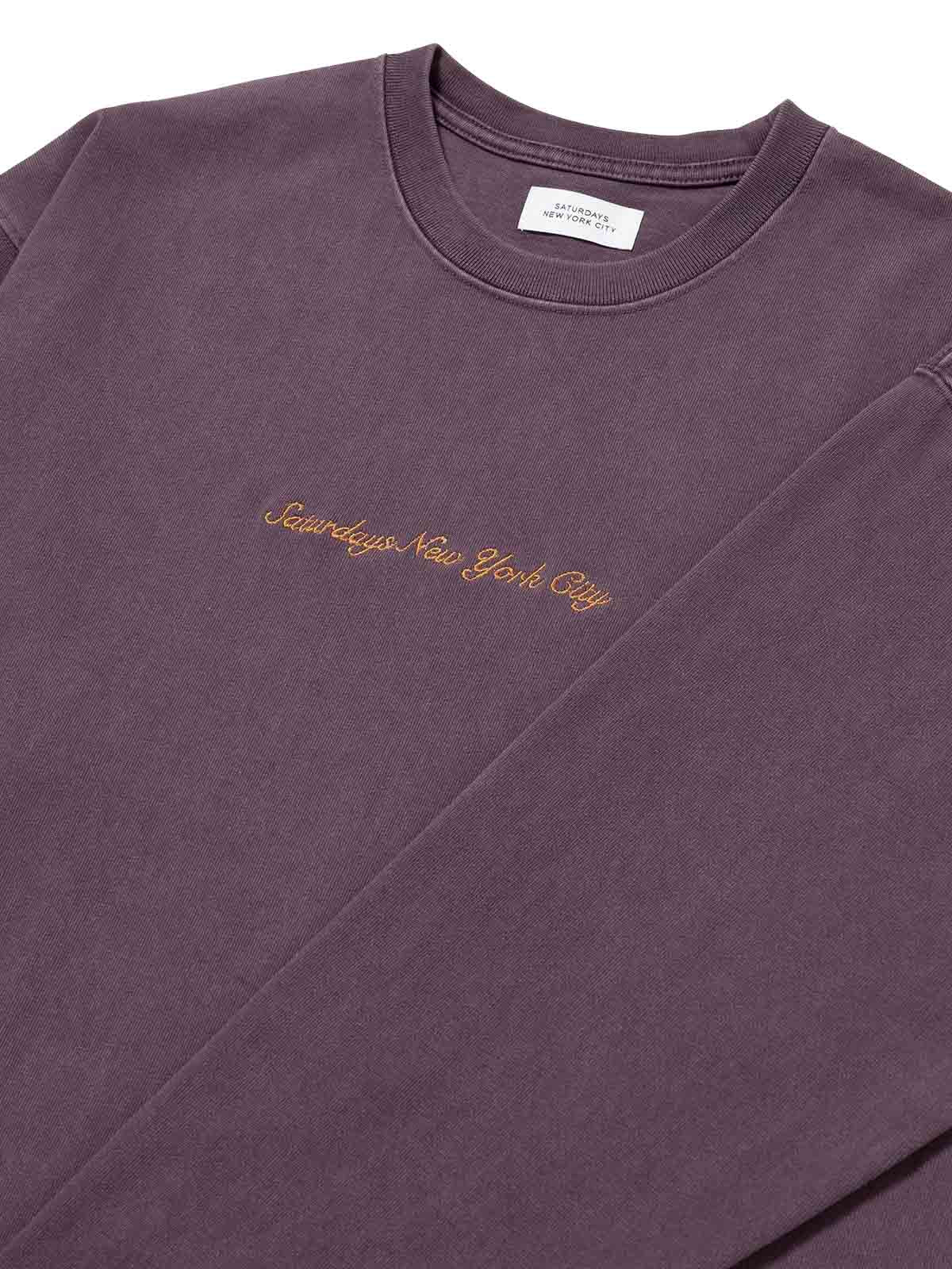 Saturdays NYC Heavy Weight Pigment LS Tee Purple